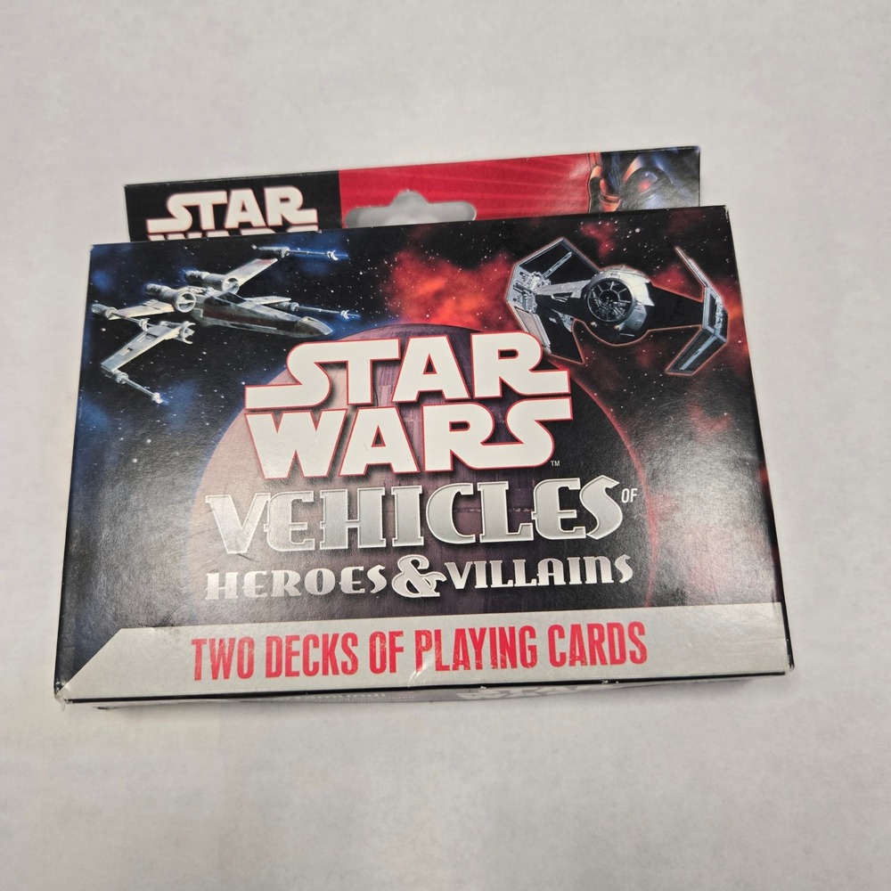 Star Wars Vehicles of Heroes and Villains 2 Decks Playing Cards Cartamundi 2008